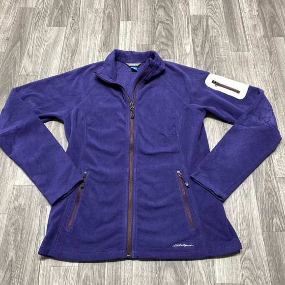 EDDIE BAUER Full Zip Up Collar Long Sleeve Fleece Jacket Women's Size Medium - Picture 4 of 12